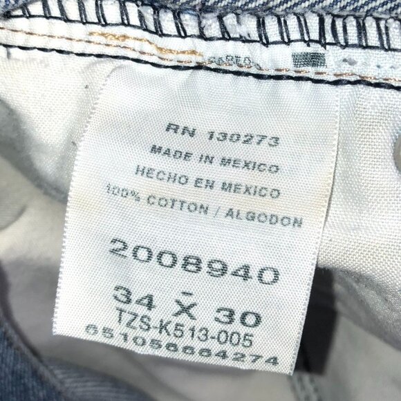 Lee Mens Jeans Size 34x30 Regular Fit Mens Straight Leg Cotton Blue Denim Casual - Picture 10 of 16